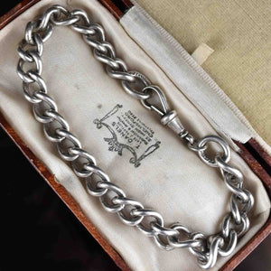 Antique Silver Albert Watch Chain Bracelet - Boylerpf