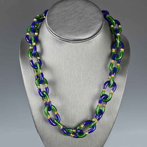 Italian Murano Glass Seguso Chanel Necklace | Boylerpf