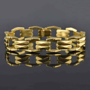 Vintage 18K Gold Panther Link Style Bracelet - Boylerpf