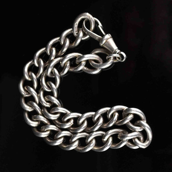 Antique Silver Albert Watch Chain Bracelet - Boylerpf