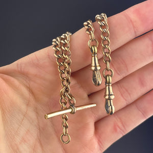 Edwardian Double Albert Watch Chain Necklace - Boylerpf